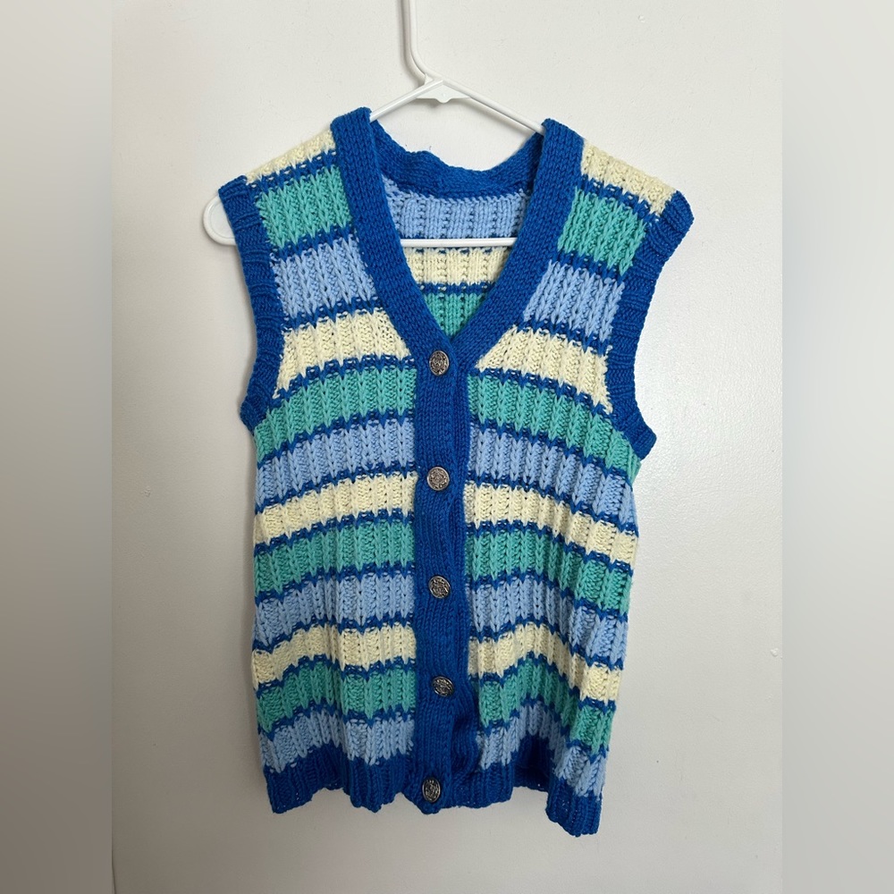 button up sweater vest